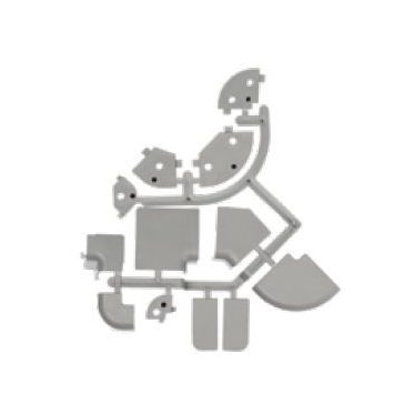 Vízzáró egységcsomag téglalap szürke