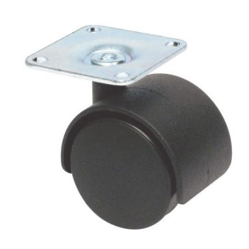 Talpas görgő műanyag 30mm fekete 30mm