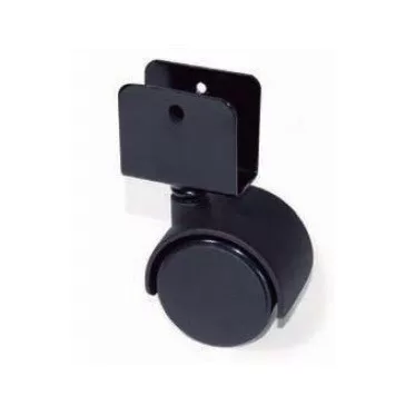 Műanyag görgő élre szerelhető fekete 50mm