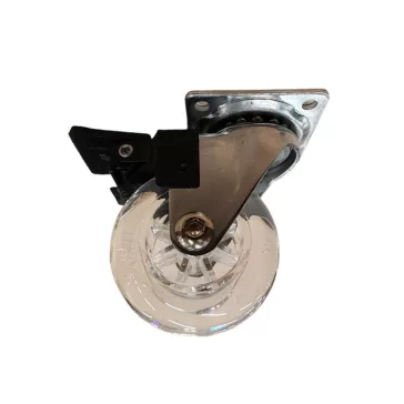 Gumis görgő BH talpas fékes átlátszó 50mm