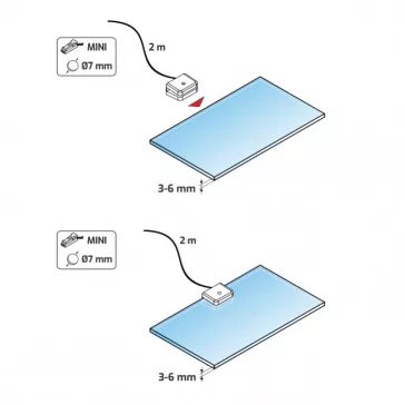 LED üvegpolc világítás 3D alu