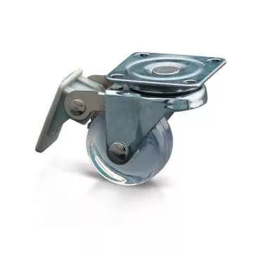 Gumis görgő talpas fékes átlátszó 35mm