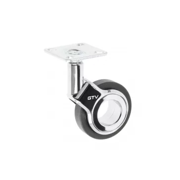   Gumis görgő talpas GIRA 60mm króm-fekete Króm-fekete 60mm