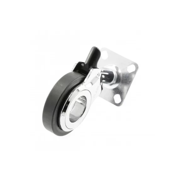 Gumis görgő talpas GIRA 60mm fékes Króm-fekete 60mm