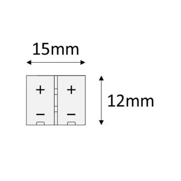 Led szalag betáp kábel fekete 8mm