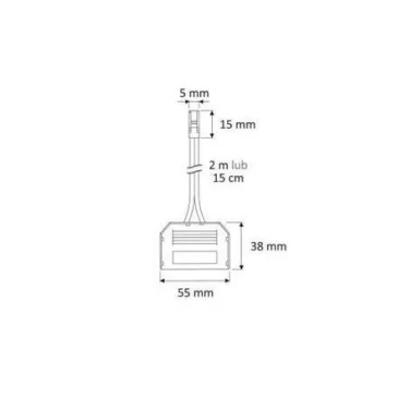 Led mini AMP elosztó 6-os fekete 2m