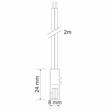 Led betáp kábel mini AMP (ANYA) fekete 2m