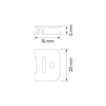 Led profil Corner Line rögzítő clip
