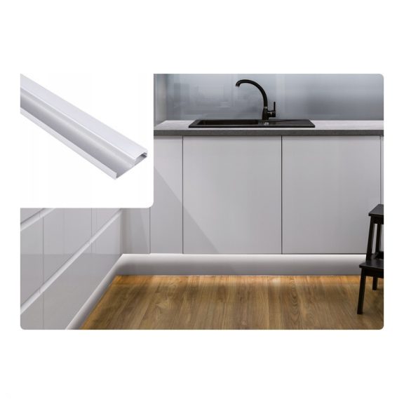 Led profil Floorline opál takaróval alu 2m