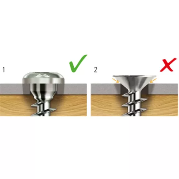 Csavar Mustad D fejű Torx horgany 5x25mm