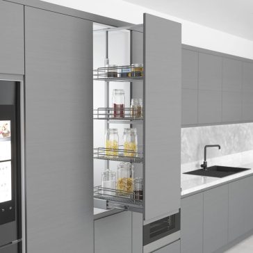 Konyhai kamra Starax 1700-2000mm fékes króm 350mm