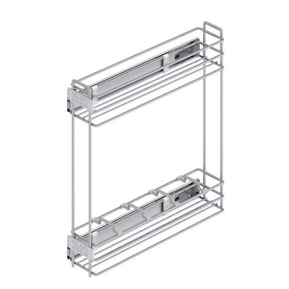 Konyhai kihúzható univerzális fékes kosár "R" króm 150mm