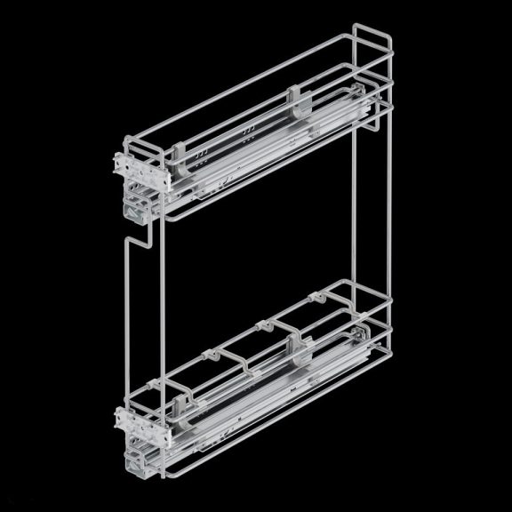 Konyhai kosár fékes teljes kihúzású "R" jobbos króm 150mm
