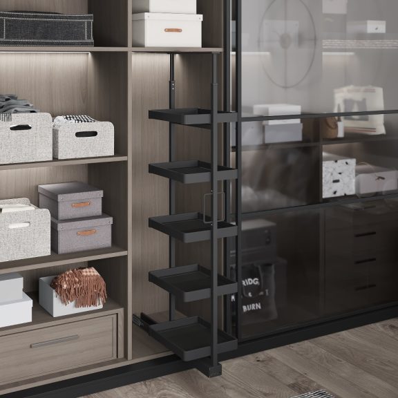 Kihúzható gardrób polcrendszer R antracit 1600-1800mm