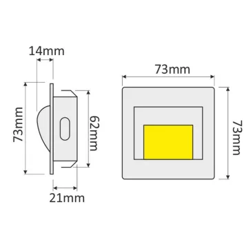 LED lámpa STEP inox