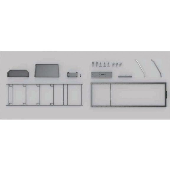 Konyhai kamravasalat Tandem C antracit 1570/600mm