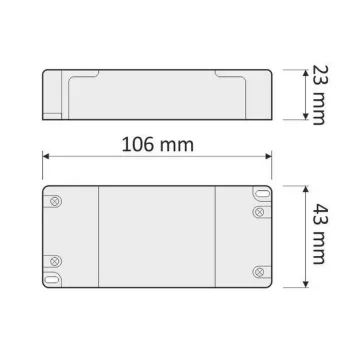 Transzformátor LED lámpához DLight 12V fehér 12W