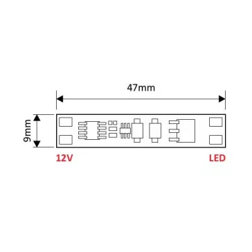 LED kapcsoló XC60 alu profilba (touch switch) 60W