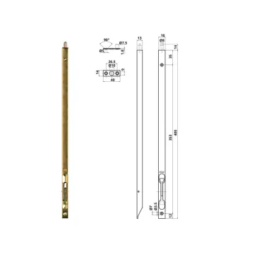 Tolózár Biztonsági 400mm Rezezett Otlav