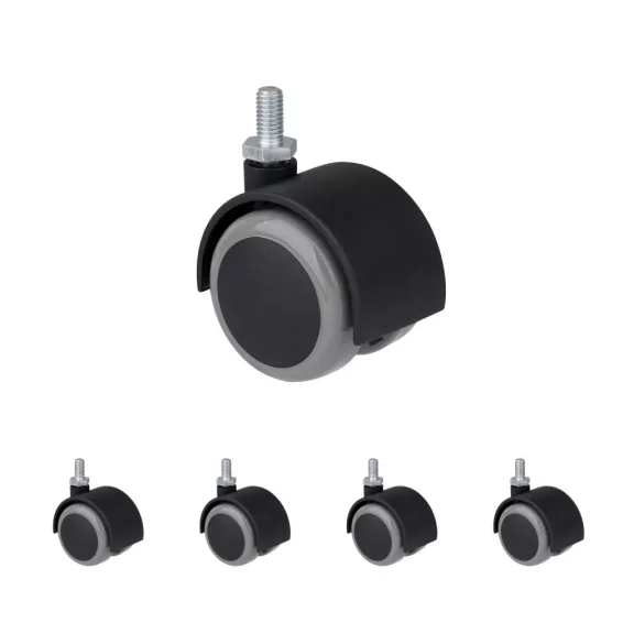 Bútorkerék M8-as csappal 50 mm átmérőjű 50 kg teherbírású