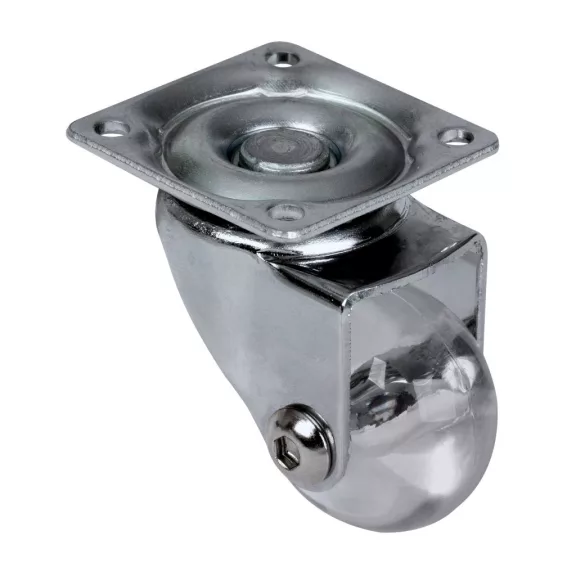 Forgószerkezet kereke átmérő 35 mm teherbírás 30 kg átlátszó