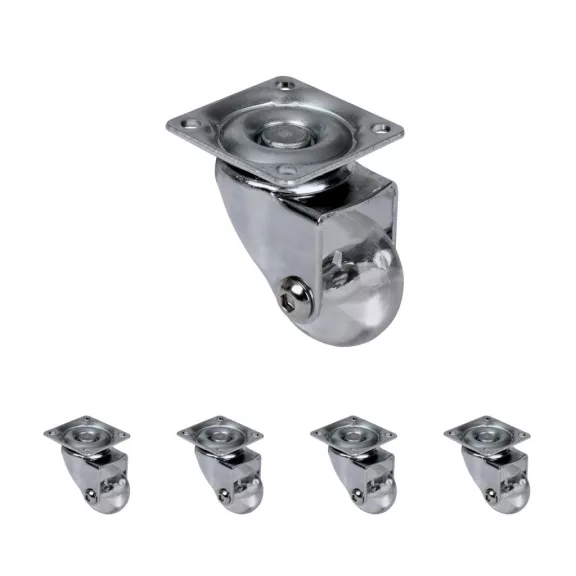 Forgószerkezet kereke átmérő 35 mm teherbírás 30 kg átlátszó