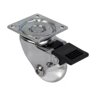   Forgószerkezet kereke fékkel átmérő 35 mm teherbírás 30 kg átlátszó