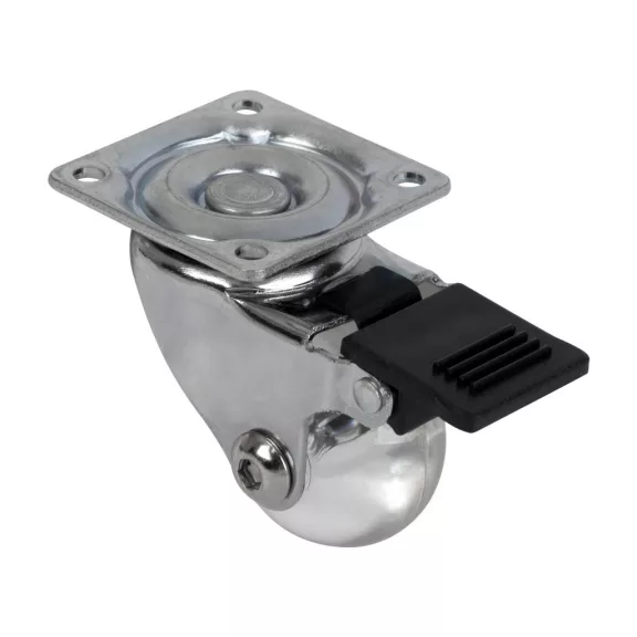 Forgószerkezet kereke fékkel átmérő 35 mm teherbírás 30 kg átlátszó