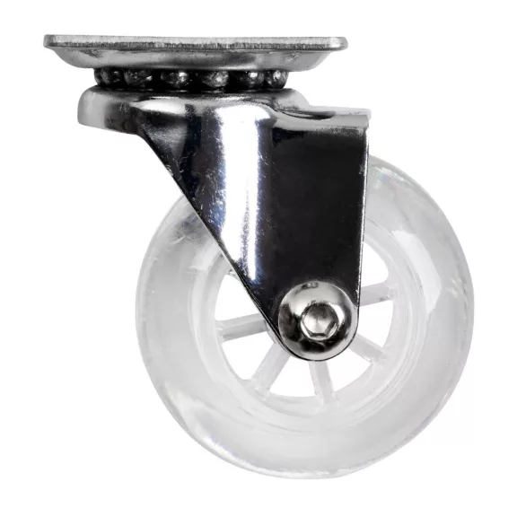 Forgószerkezet kereke átmérő 50 mm teherbírás 40 kg átlátszó