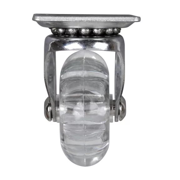 Forgószerkezet kereke átmérő 50 mm teherbírás 40 kg átlátszó