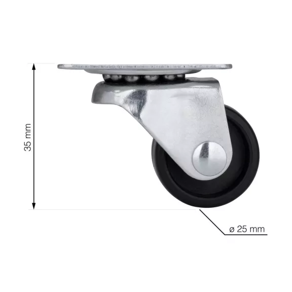 Szerszámkerék puha padlókhoz átmérő 25 mm