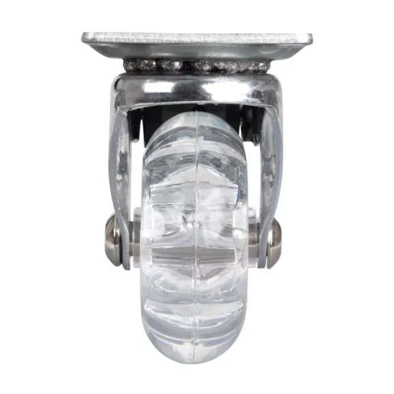 Forgószerkezet kereke fékkel átmérő 50 mm teherbírás 40 kg átlátszó