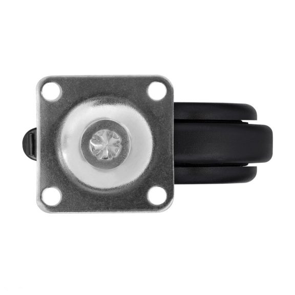 Design bútorkerék 60 mm átmérőjű forgó talppal fékkel teherbírás 30 kg fekete