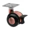 Design bútorkerék 40 mm átmérőjű forgó talppal fékkel teherbírás 40 kg