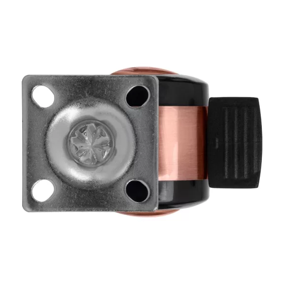 Design bútorkerék 40 mm átmérőjű forgó talppal fékkel teherbírás 40 kg