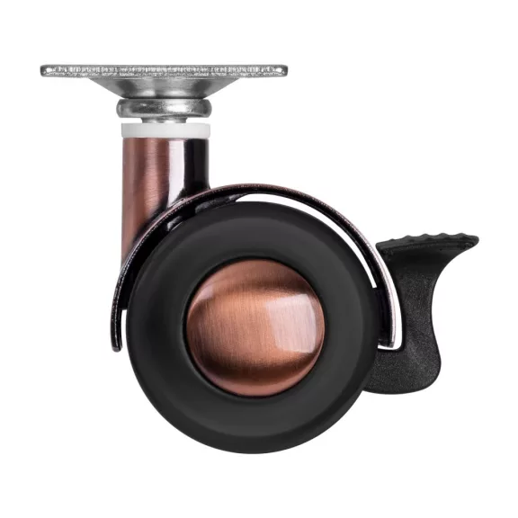 Design bútorkerék 40 mm átmérőjű forgó talppal fékkel teherbírás 40 kg