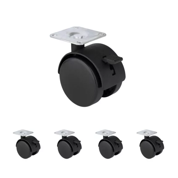 Bútorkerék fékkel átmérő 50 mm teherbírás 45 kg