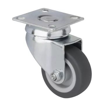   Fekete talpas forgógörgő kemény padlóra 50 mm átmérővel