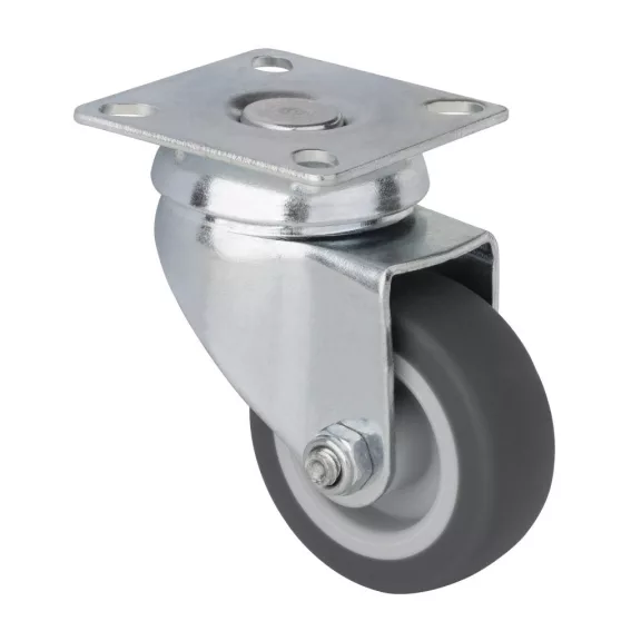 Fekete talpas forgógörgő kemény padlóra 50 mm átmérővel