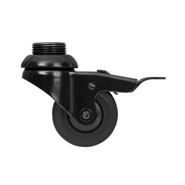   Walteco Kemény padlóra való görgő, 50 mm átmérőjű, forgó, 3/4" menettel, RT-59, fékkel, teherbírás 5