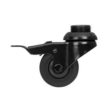   Walteco Kemény padlóra való görgő, 50 mm átmérőjű, forgó, 3/4" menettel, RT-59, fékkel, teherbírás 5