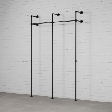   Walteco DARIO II EGYSZEMÉLYES - Rusticline gardróbszekrény szett, falra szerelhető, 2220x2300mm