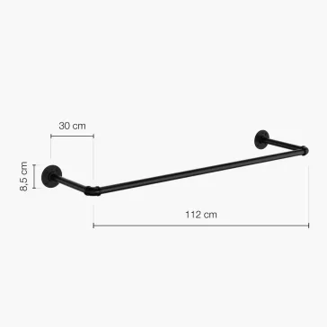 Walteco MIA - Rusticline fali ruhaakasztó rúd, 1120 mm