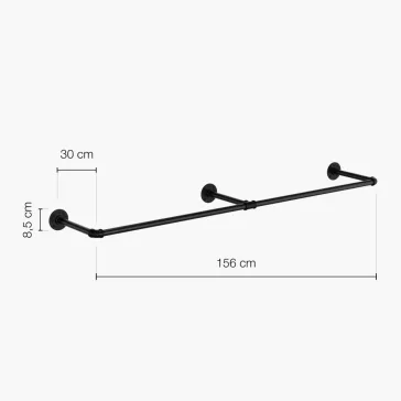 Walteco MIA - Rusticline fali ruhaakasztó rúd, 1560 mm
