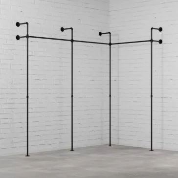   Walteco DARIO III CORNER - Rusticline gardróbszekrény szett, falra szerelhető, 2220x1110x2300mm