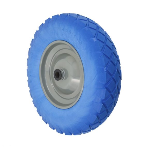 Defekttűrő kerék átmérő 390 mm tengelyátmérő 20 mm kék gumi teherbírás 200 kg