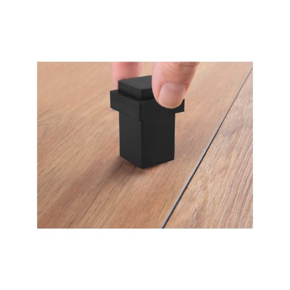 Ajtóütköző 20x20x48mm rozsdamentes acél fekete