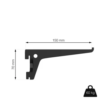 150 mm-es gerenda, matt fekete