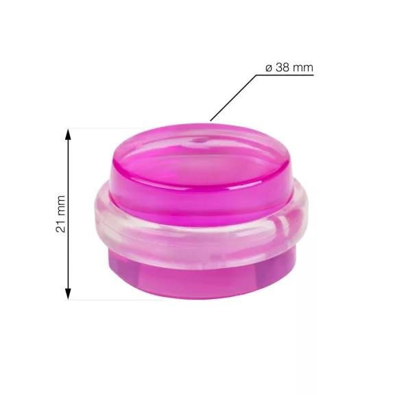 Ajtóütköző átmérő 38x21mm öntapadós rózsaszín