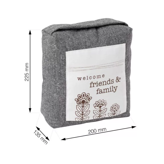Ajtóütköző 200x135x225mm 17kg szabadon álló textil